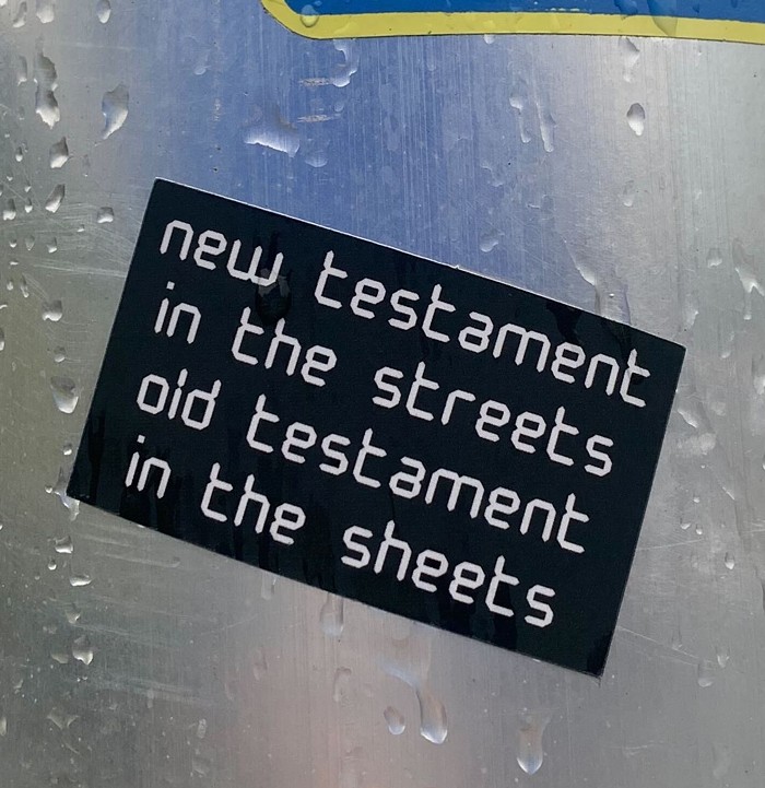 Seattle Sticker Patrol: What Testament Are You?